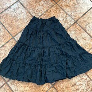 Aritzia Sunday Best Black Midi Linen Skirt - Size 2XS